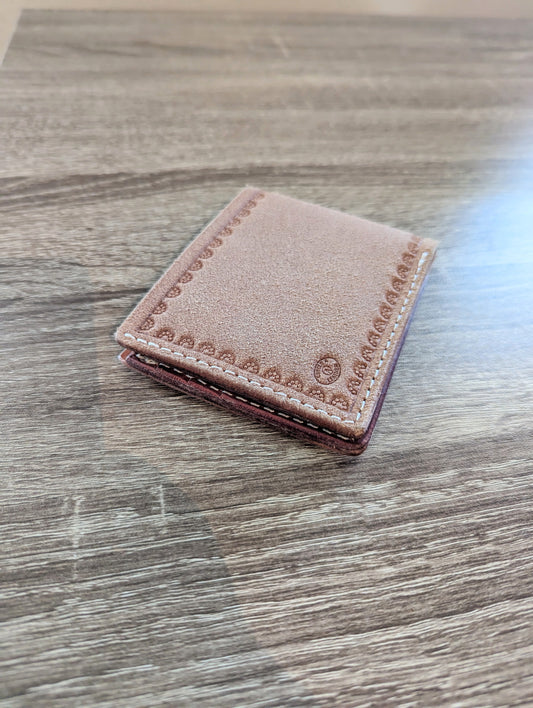 Custom Leather Money Clip Wallet Floral — 33 Ranch & Saddlery, LLC