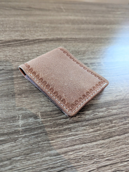 Custom Leather Money Clip Wallet Floral — 33 Ranch & Saddlery, LLC